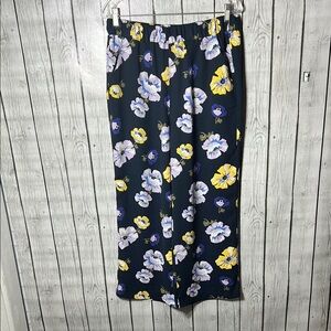 Loft floral wide leg pants size medium
